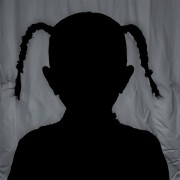 Silhouette of a female child